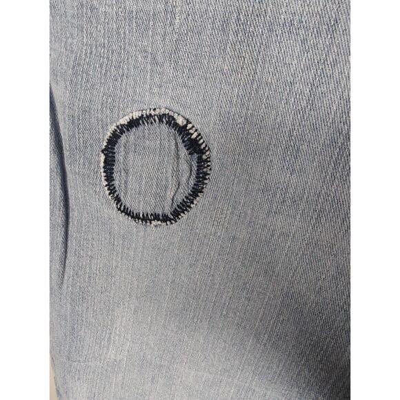 LA Blues dusty floral butterfly embroidered accent light denim jeans 12 - Picture 5 of 9